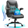 JONPONY Big and Tall Office Chair Wide Seat Ergonomic Computer Desk Chair High Back Executive Leather Chair Adjustable Task Chair Lumbar Back Support 8 Hours Heavy Duty Design,Black