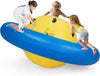 OLAKIDS 8FT Inflatable Dome Rocker Bouncer, Outdoor Kids Giant Roll and Play Seesaw Rocker with 6 Secure Handles, Max Weight 250 LBS, Toddlers Climbing Toy Backyard Play Center Equipment