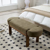 Dayalane 51" Modern Upholstered Bedroom Bench, Linen End of Bed Bench with Wooden Legs for Living Room, Entryway,Hallway Footrest, Beige