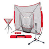PowerNet Baseball Softball Practice Net 7x7 with Baseball Accessories for Practice Pitching & Batting, Ball Caddy, Weighted Baseballs, Tee (Ultimate Training Kit)