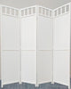 Legacy Decor Solid Wood 4 Panel Room Divider, 70" Tall, Black Finish, Freestanding