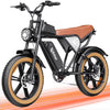 1500W MTB Electric Bicycle 48V 20Ah Removable Battery E-Bike，Electric Bike for Adults 20" Fat Tire Electric Motorcycle, Shimano 7 speed Full Suspension Mountain Bike UL2849