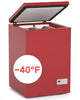 Northair -40��F Low Temperature Chest Freezer - 3.5 Cu Ft with 2 Removable Baskets - RED
