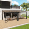 10 ft.��10 ft. Hardtop Outdoor Gazebo Pergola Aluminum Framed with Sloping Pitched Roof for Garden, Patio