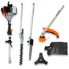Legahome 4 in 1 String Trimmer, Gas Powered Weed Eater Multi-Functional Trimming Tool for Lawn Care, 33CC 2-Cycle Grass Trimmer with Gas Pole Saw, Hedge Trimmer, Grass Trimmer, Brush Cutter, Orange