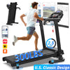 FYC Foldable Electric Treadmill for Home, 2.5HP Quiet Brushless Folding Treadmill, 7.5 MPH, LCD Display, Heart Rate Sensor (Black)