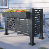 Metal AC Unit Privacy Fence Cover Panel - Outdoor Air Conditioner Hide Fence for Concealing HVAC Units