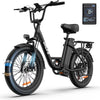 URLIFE 20" Electric Bike for Adults, 1000W Peak Motor, 48V 13AH Remobavle Battery, 7-Speed Mountain  Ebike, UL2849-Black