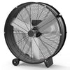 Danolapsi 30 Inch Industrial Drum Fan, 3-Speed High Velocity Floor Fan, Heavy Duty Metal Air Circulator with Caster Handle for Patios, Warehouses, Commercial, Factories and Workshops