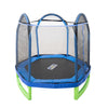 Sportspower 7' My 1st Trampoline for Kids 3-10 with Safety Enclosure Blue and Green
