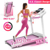 FYC Foldable Electric Treadmill for Home, 2.5HP Quiet Brushless Folding Treadmill, 7.5 MPH, LCD Display, Heart Rate Sensor (Black)