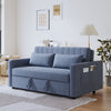 Noodeniya 54" Twins Pull Out Sofa Bed, Modern Convertible Sleeper Couch, Fabric Loveseat for Small Place, Light Gray