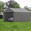 GOJOOASIS Carport, 10 x 20 Heavy Duty Carport Canopy with Removable Sidewall, Water-Resistant Portable PE Garage with All-Season Tarp Beige