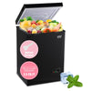 Krib B Deep Freezer 3.5 Cu.ft, Chest Freezer with 3 Grade Temperature (-4��F to 6.8��F), Removable Basket, for Dorm, Apartment, Kitchen, Black