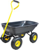 Garden Cart Yard Wagon Dump Cart on Wheels Outdoor Gardening Cart with Steel Frame Lawn Garden Dump Cart Utility, 220 lb. Capacity, 55L, 10" Pneumatic Tire (Black)