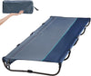 20-Second Quick Set-Up Folding Camping Cot - Blue - Lightweight Aluminum, 225lbs Support + Zipper Closure