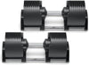 SMRTFT NUOBELL - All-in-One, Durable, Adjustable Dumbbells, Black, 5-80 lb
