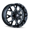 MAYHEM WARRIOR-8015 20X9 8X180 18ET 124.1CB BLACK W/MILLED SPOKES