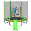 EUROCO  7FT Kids Trampoline with Safety Enclosure Net, Indoor Outdoor Trampoline with Slide,Ladder,Spring Pad,All-Weather Trampolines