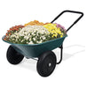 2 Tire Wheelbarrow Dump Cart - Heavy Duty 330 LBS Garden Utility Cart - Pneumatic Tire Yard Wheelbarrow for Soil, Bricks, Construction - Green