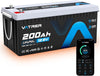 VATRER POWER 12V 100AH Low Temp Cutoff LiFePO4 Deep Cycle Battery with 1280W, Built-in 100A BMS, 5000+ Cycles Rechargeable Lithium Battery, Perfect for RV/Camper, Marine, Solar.