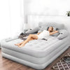 XunKA Air Mattress Queen with Built-in Pump and Headboard��Inflatable Portable Mattress for Home, Camping & Guests,Gray.