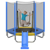 EUROCO  7FT Kids Trampoline with Safety Enclosure Net, Indoor Outdoor Trampoline with Slide,Ladder,Spring Pad,All-Weather Trampolines