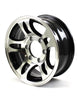 15x6 6-Lug on 5.5" Aluminum T03 Trailer Wheel Black Inlay - T03-56655BM