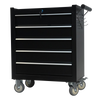 5-Drawer Metal Rolling Tool Cabinet, Storage Toolbox with Brake wheels, Tool Chest with lock, Suitable for Warehouses, Garages, Repair Shops
