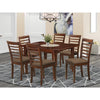 Kitchen Dinette Set-Small Dining Tables And Dining Chairs-Finish:Mahogany,Number of Items:7,Shape:Rectangular,Style:Microfiber Seat