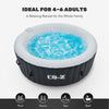 CO-Z 4-6 Person 7ft Inflatable Hot Tub Pool with Massage Jets and All Accessories Gray