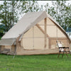 Large Inflatable Tent with Built-in Air Pump, 4 Seasons Waterproof Big Tent with Ventilation Mesh Window, for Camping, Hiking, Khaki