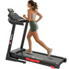 Treadmill with Incline, 3.5 HP Foldable Treadmills for Home, 8MPH Incline Treadmill, 3-Level Adjustable, 300 LBS Capacity, Quiet Running, 360° Adjustable Device Holder, 64 Programs