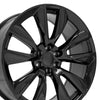 OE Wheels LLC 24 inch Rims Fits Silverado Suburban Tahoe Sierra Yukon Escalade 6x139.7 CV32 24x10 Black SET