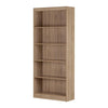 Pemberly Row 5-Shelf Transitional Wood Bookcase in Morgan Cherry