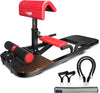 Yes4All Hip Thrust Leg Exercise Machines with Bench, Resistance Bands, Black/Red