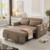Noodeniya 54" Twins Pull Out Sofa Bed, Modern Convertible Sleeper Couch, Fabric Loveseat for Small Place, Light Gray
