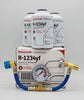 Genuine 8oz R1234YF Refrigerant (3 Freon Cans) & HD Brass Can Tap with Gauge