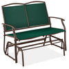 Best Choice Products 2-Person Outdoor Swing Glider, Steel Patio Loveseat, Bench Rocker w/ Armrests - Gray