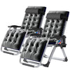 NAIZEA 2 Pack Zero Gravity Chair, Foldable Portable Lawn Recliner with Cushion, Headrest, Cup Holder, Black