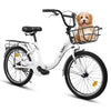 20 Inch Kids Bike for Boys & Girls Age 5-10, Children's Bicycle with Front Basket & Rear Rack, Commuter Bike for School & Leisure