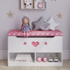 Sturdis Wooden Toy Box Spacious Storage for Home Organization, White