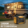 Yardmaster 1000W Portable Power Station w/ 120 AC Output, 3 LED Light Modes, Emergency Backup Power for Camping,Emergency, RV, Off-Grid Living