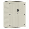 ZYJOYY 60 Cu.Ft Large Outdoor Shed with Floor, Lockable & Waterproof Patio Storage Cabinet for Garden Tools, Pool Supplies & Lawn Equipment, Grey
