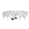 Lifetime (15) 60 in. White Round Tables and Cart Combo - 80441