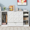 Euroco Wood Twin Size Murphy Bed with Wardrobe and Shelves for Kids Teens Living Room
