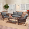 Mainstays Tuscany Ridge 4-Piece Conversation Set, Red