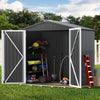 Dextrus 6x4 FT Outdoor Storage Shed, Large Metal Tool Sheds, Heavy Duty Storage House with Lockable Doors & Air Vent for Backyard Patio Lawn