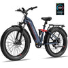 ZDZA Electric Bike for Adults, 26*4.0 Fat Tire 2000W Peak Motor 28MPH E-Mountain Bike, 48V 18Ah Off Road Ebike with Shelves, Dual Shock Absorbers UL2849