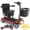 EAGLOG Light Weight 4 Wheels Mobility Scooter for Seniors, Electric Folding Wheelchair Device for Travel, Black